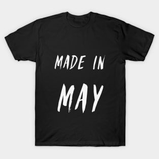 Made in May simple text design T-Shirt